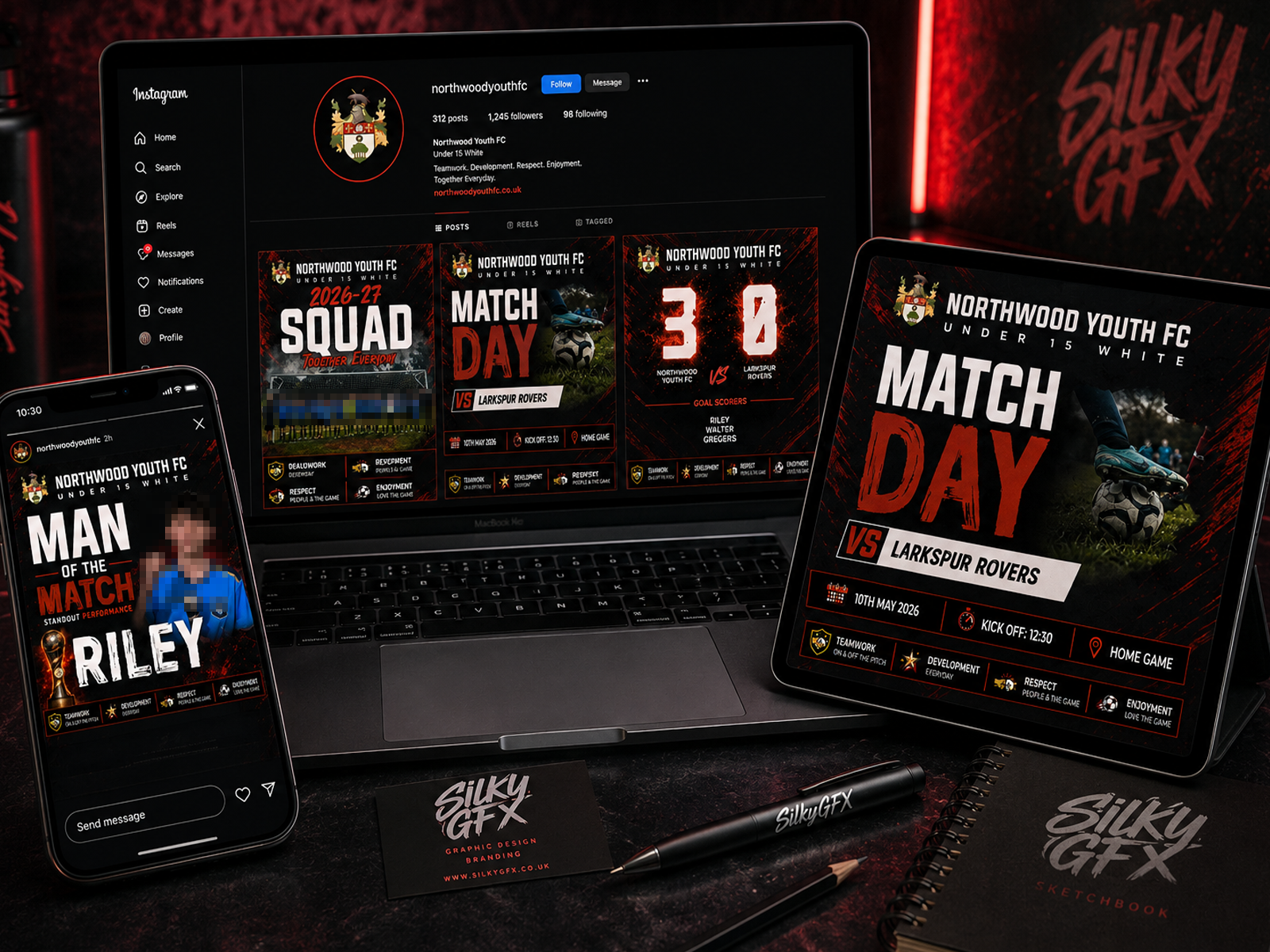 Northwood Youth FC - Social Media Graphics